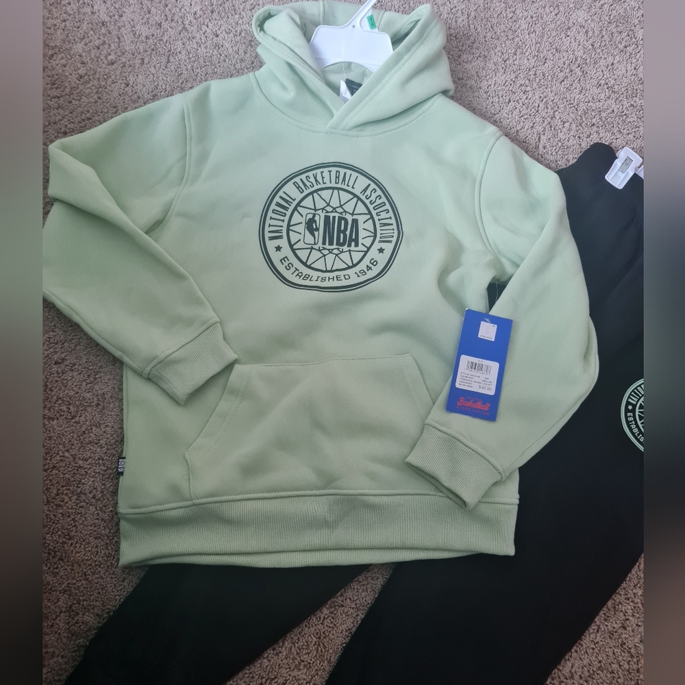 NBA Youth Green Hoodie And Jig Pants Set 14-16 Yrs